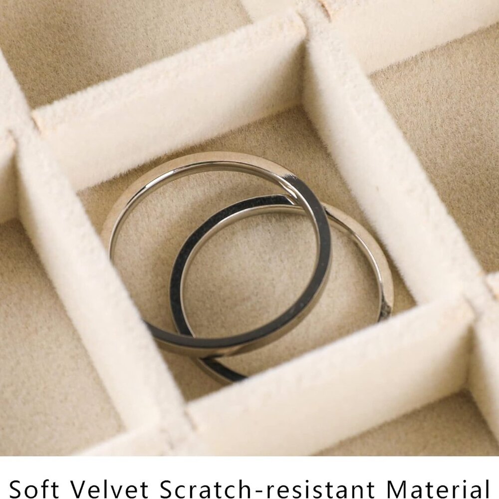Versatile Jewelry Storage: 9-Piece Stackable Velv… - image 6